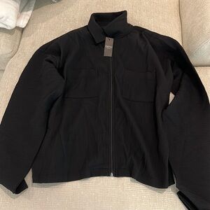 Mens Pleated Longsleeve Zip Up Boxy Shirt